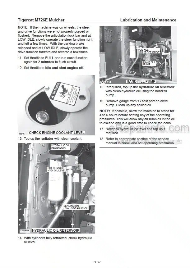 Photo 1 - Tigercat M726E Service Manual Mulcher 29848A