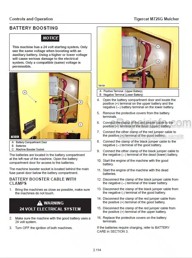 Photo 1 - Tigercat M726G Service Manual Mulcher 52164AENG