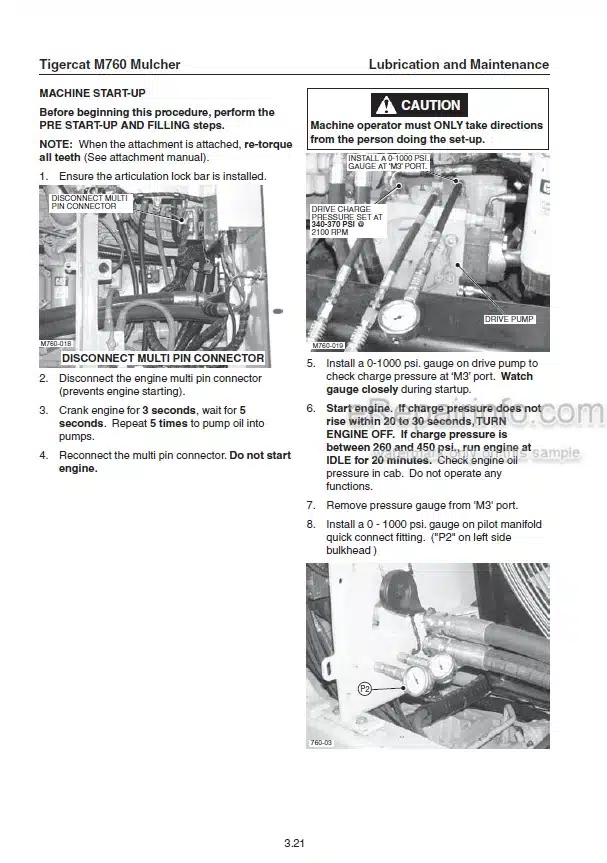 Photo 1 - Tigercat M760 Service Manual Mulcher [2]