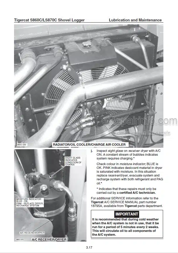Photo 1 - Tigercat S860C LS870C Service Manual Shovel Logger 26547A