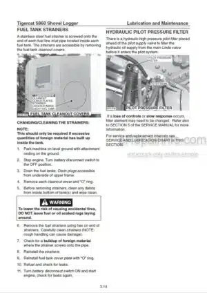 Photo 3 - Tigercat S860 Operators Manual Shovel Logger 25026A