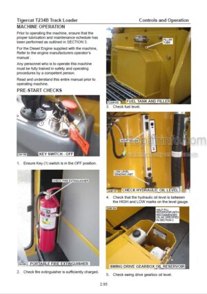 Photo 5 - Tigercat T235 Operators Manual Loader 30818A