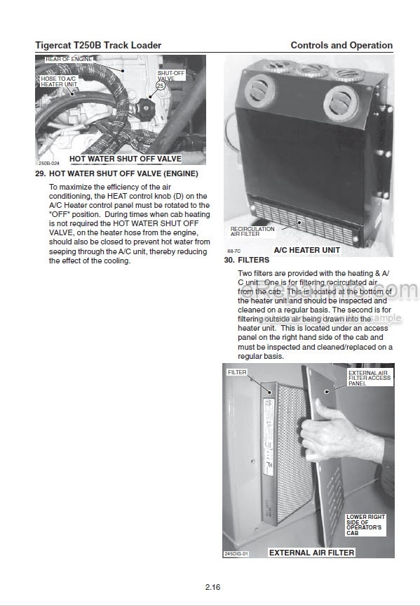 Photo 1 - Tigercat T250B Operators Manual Track Loader 29319A