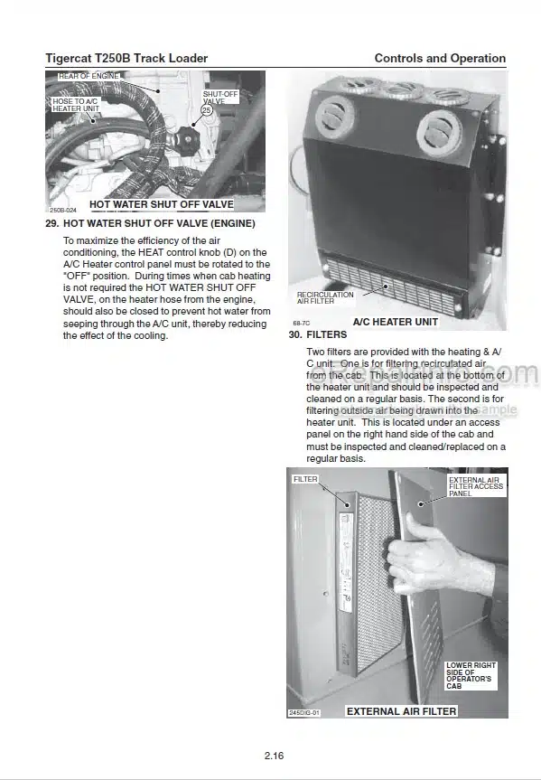 Photo 1 - Tigercat T250B Operators Manual Track Loader 29319A