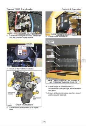 Photo 3 - Tigercat T250D Operators Manual Track Loader 44260AENG