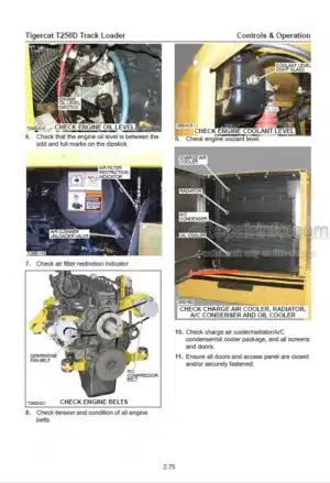 Photo 3 - Tigercat T250D Operators Manual Track Loader 44260AENG