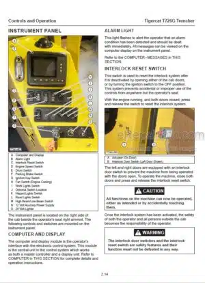 Photo 6 - Tigercat T726E Operators Manual Trencher 33524A