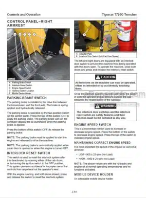 Photo 6 - Tigercat T726G Operators Manual Trencher 45909AENG