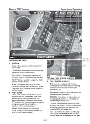 Photo 11 - Tigercat T750 Operators Manual Trencher 13053A