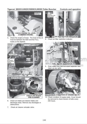 Photo 6 - Tigercat L830 LX830 X830 Operators Manual Feller Buncher 24545A