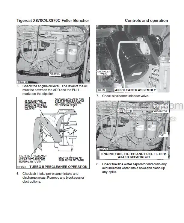 Photo 1 - Tigercat X870C LX870C Operators Manual Feller Buncher 30649A
