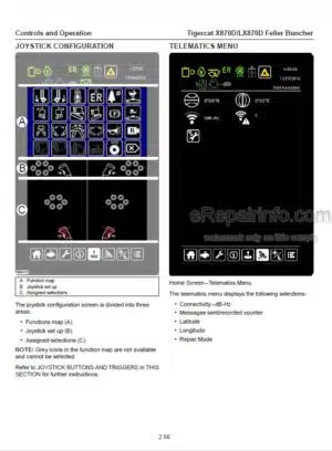 Photo 2 - Tigercat X870D LX870D Operators Manual Feller Buncher 47842AENG
