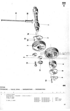 Photo 5 - Zetor 3320 To 7340 Turbo Horal Spare Parts Catalog Tractor 22.22.12.376