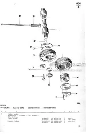 Photo 5 - Zetor 3320 To 7340 Turbo Horal Spare Parts Catalog Tractor 22.22.12.376