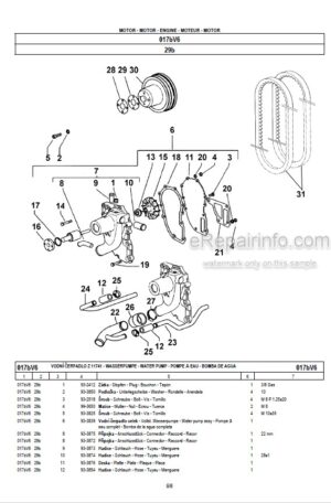 Photo 4 - Zetor 8641 9641 10641 11441 11741 Forterra Turbo Spare Parts Catalog Tractor 22.22.12.381