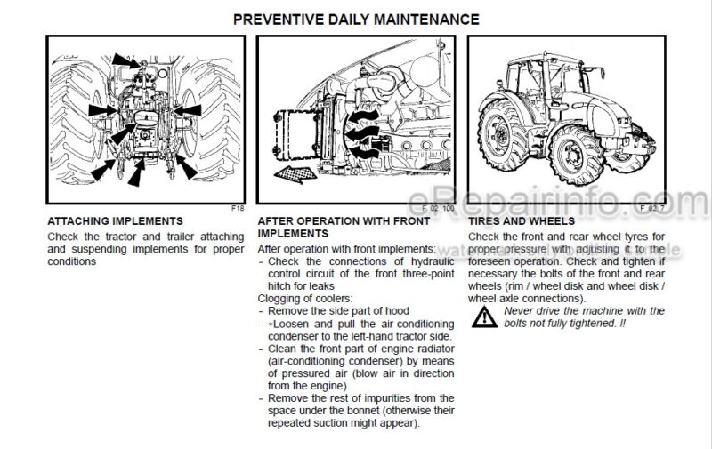 Photo 1 - Zetor 8641 9641 10641 11441 11741 Forterra Turbo Operators Manual Tractor