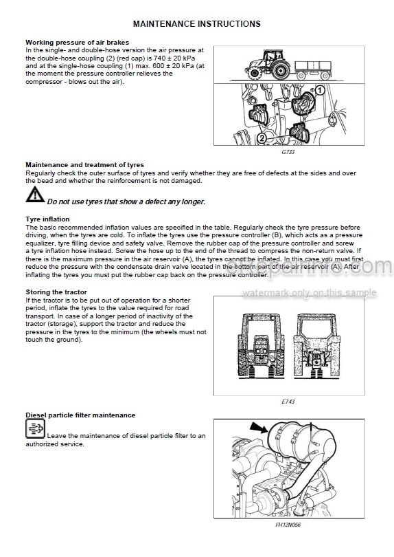 Photo 1 - Zetor Proxima HS100 HS110 HS120 Operators Manual Tractor