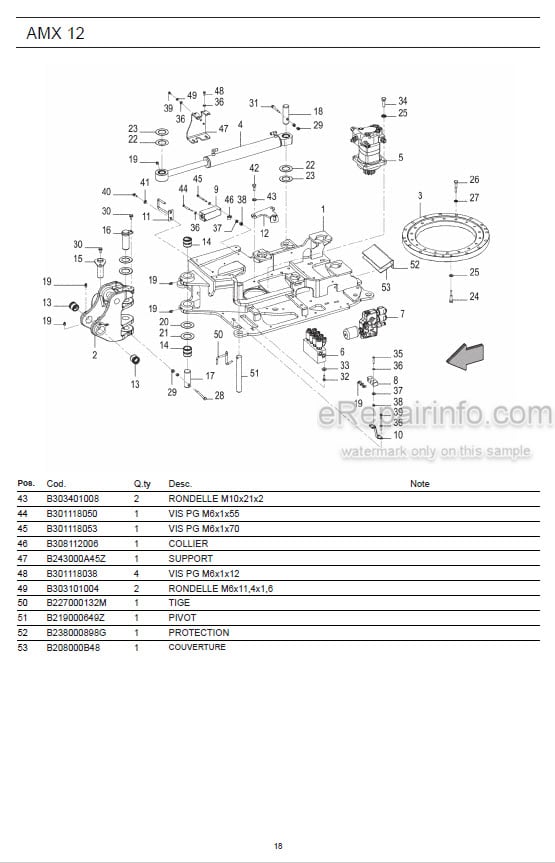 Photo 1 - Ammann AMX12 Parts Catalog Mini Excavator GER