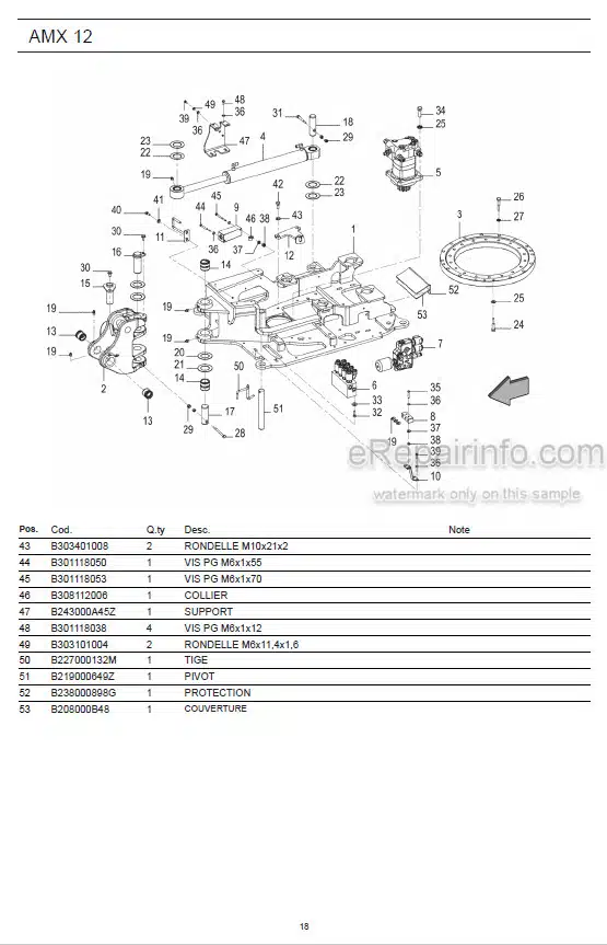 Photo 1 - Ammann AMX12 Parts Catalog Mini Excavator GER