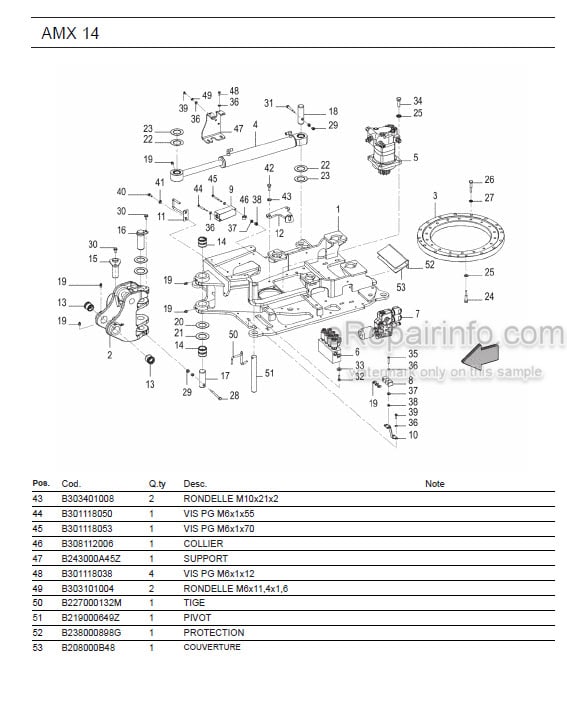 Photo 1 - Ammann AMX14 Parts Catalog Mini Excavator GER