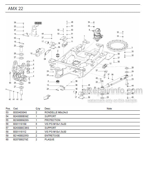 Photo 1 - Ammann AMX22 Parts Catalog Mini Excavator GER