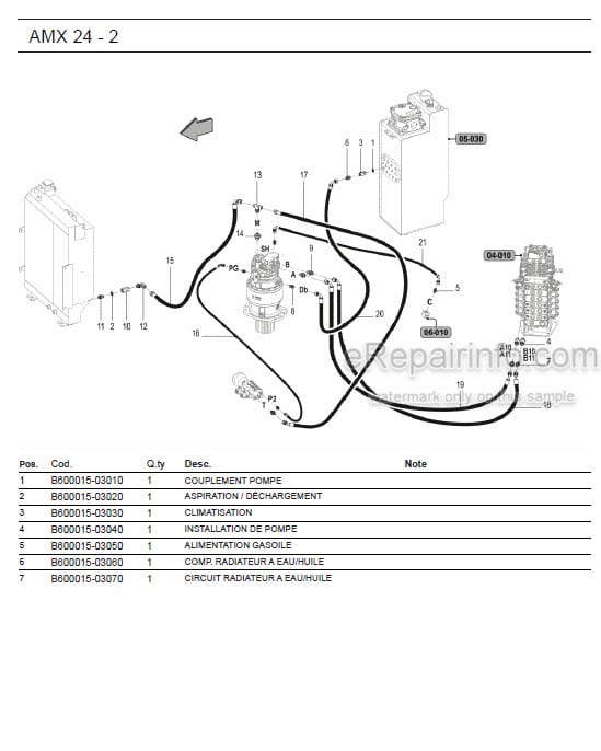 Photo 1 - Ammann AMX24-2 Parts Catalog Mini Excavator GER