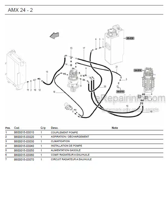 Photo 1 - Ammann AMX24-2 Parts Catalog Mini Excavator GER