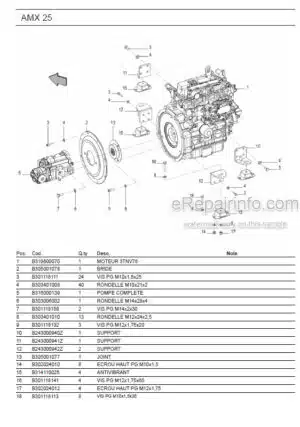 Photo 2 - Ammann AMX25 Parts Catalog Mini Excavator GER