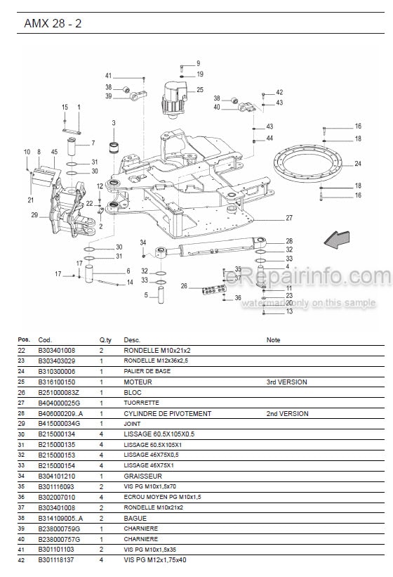 Photo 1 - Ammann AMX28-2 Parts Catalog Mini Excavator GER
