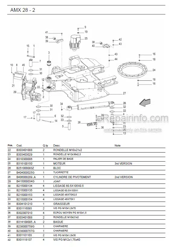 Photo 1 - Ammann AMX28-2 Parts Catalog Mini Excavator GER
