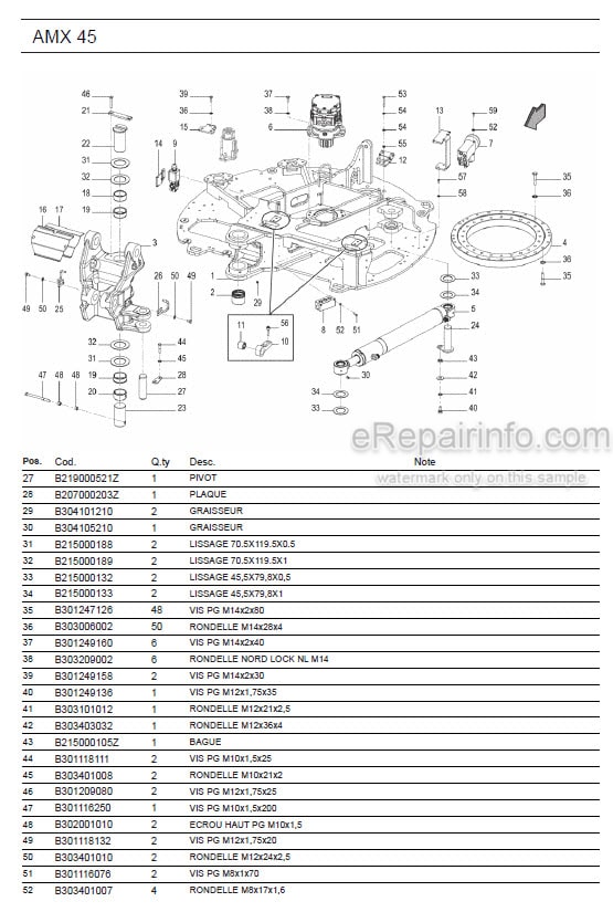 Photo 1 - Ammann AMX45 Parts Catalog Mini Excavator GER