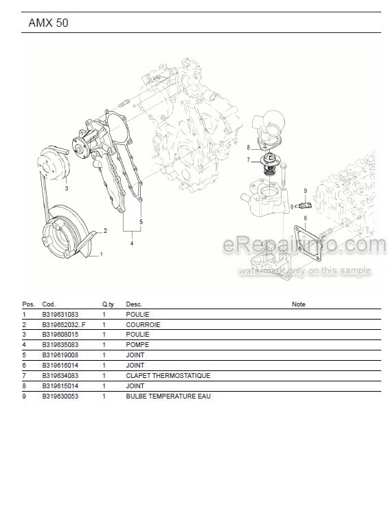 Photo 1 - Ammann AMX50 Parts Catalog Mini Excavator GER