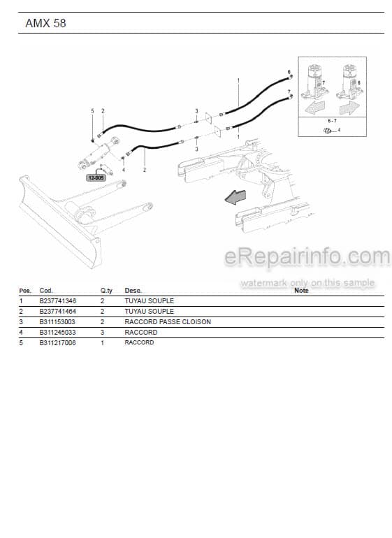 Photo 1 - Ammann AMX58 Parts Catalog Mini Excavator GER