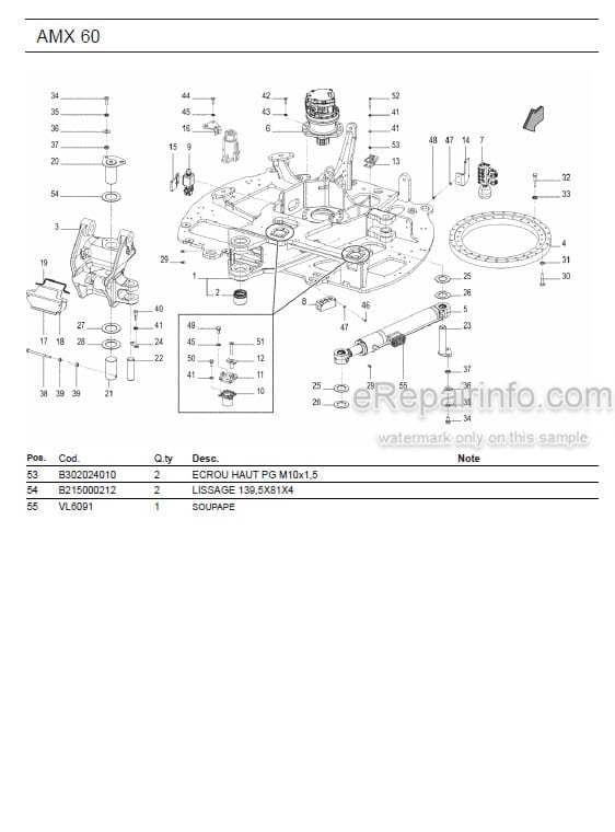 Photo 1 - Ammann AMX60 Parts Catalog Mini Excavator GER