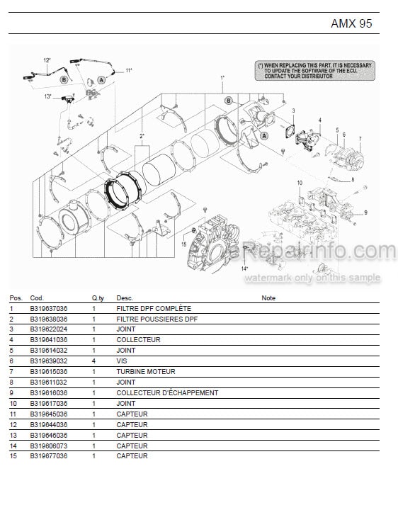Photo 1 - Ammann AMX95 Parts Catalog Midi Excavator GER