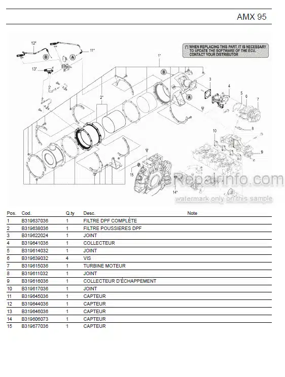 Photo 1 - Ammann AMX95 Parts Catalog Midi Excavator GER