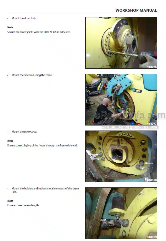 Photo 1 - Ammann ARX110 Workshop Manual Articulated Tandem Roller PIN3010129