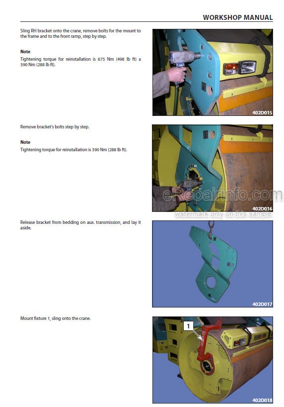 Photo 1 - Ammann AV130X Workshop Manual Articulated Tandem Roller From SN4022044