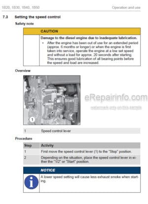 Photo 6 - Hatz 1B20 1B27 1B30 1B40 1B50 Instruction Book Engine