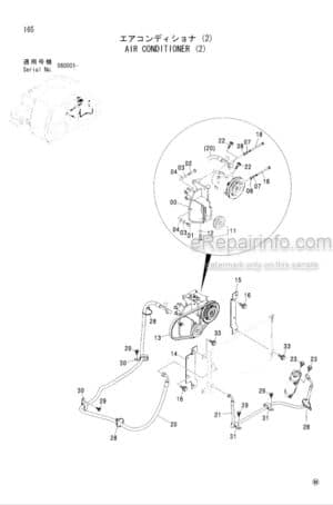 Photo 8 - Hitachi Zaxis 120 120E 130 130H 130K 130LCN Parts Catalog And Equipment Component Parts Excavator P1S1-1-4 P1S1-E1-3