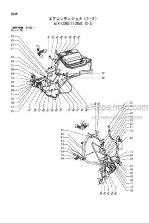 Photo 8 - Hitachi Zaxis 50U-2 Parts Catalog And Equipment Component Parts Excavator P1MA-1-1 P1MA-E1-1