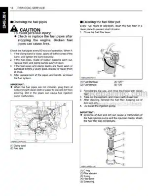 Photo 2 - Kubota D1803-M-DI-E3 V2403-M-DI-E3 Operators Manual Diesel Engine 1J486-8916-5