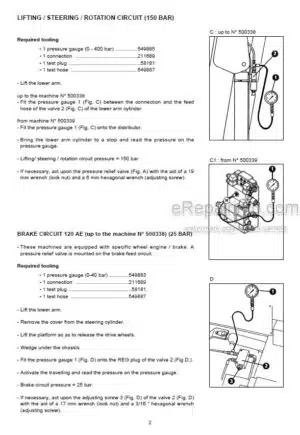 Photo 3 - Manitou 120AE Repair Manual Work Platform 547313EN