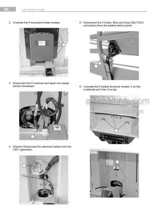 Photo 7 - Manitou 260TJ 280TJ Repair Manual Work Platform 8647386EN