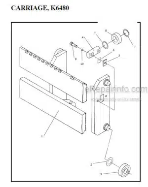 Photo 11 - Manitou 6400 Series Parts Manual Single Rail Mast R392