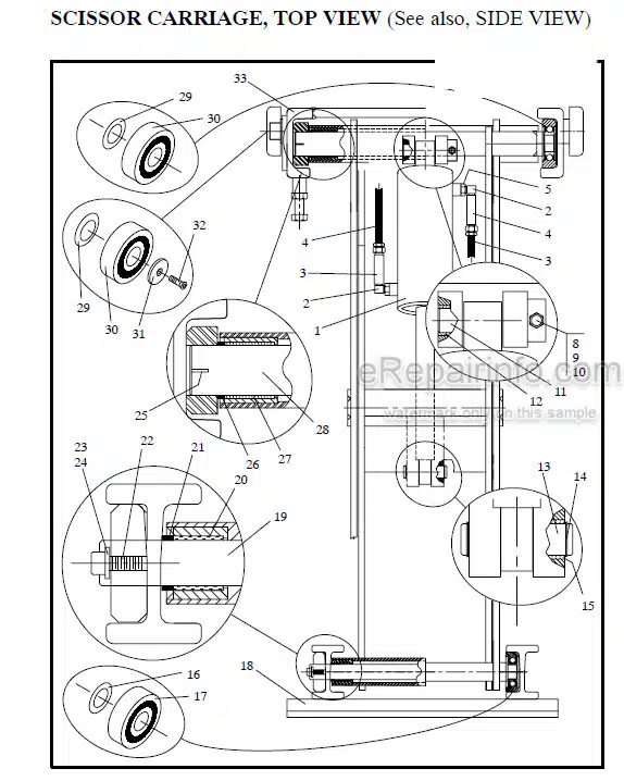 Photo 1 - Manitou 8500 Series Parts Manual Scissor Extension 2-Stage Mast R399