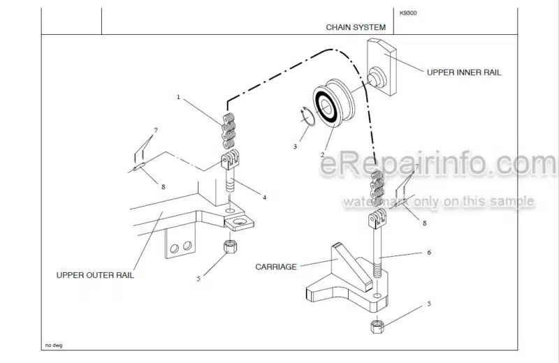 Photo 1 - Manitou 9300 Series Parts Manual 2-Stage Mast 806477