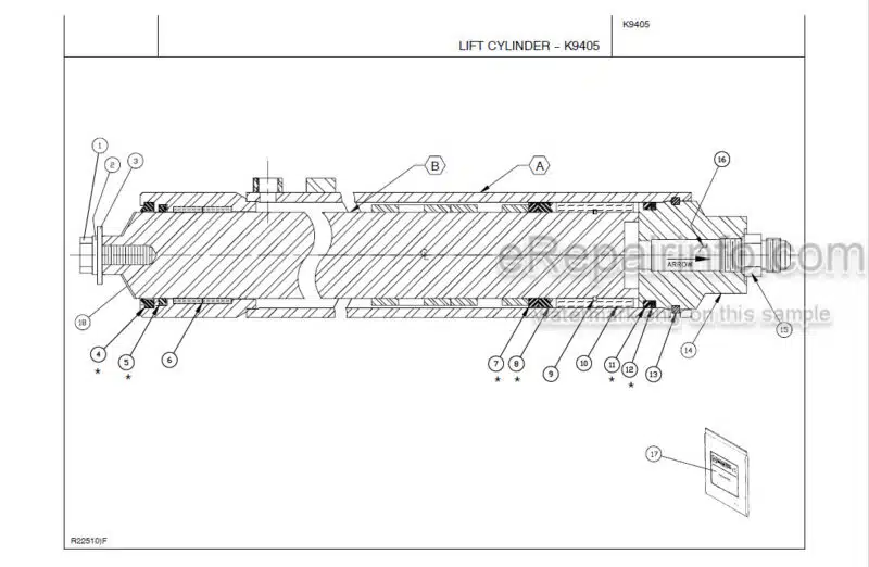 Photo 1 - Manitou 9400 Series Parts Manual 2-Stage Mast 806478