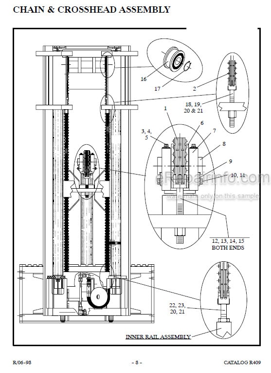 Photo 1 - Manitou 9700 Series Parts Manual 3-Stage Mast R409