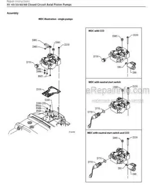 Photo 5 - Manitou Danfoss H1-060 H1-080 H1-110 H1-160 H1-250 Repair Manual Hydrostatic Motor 647069